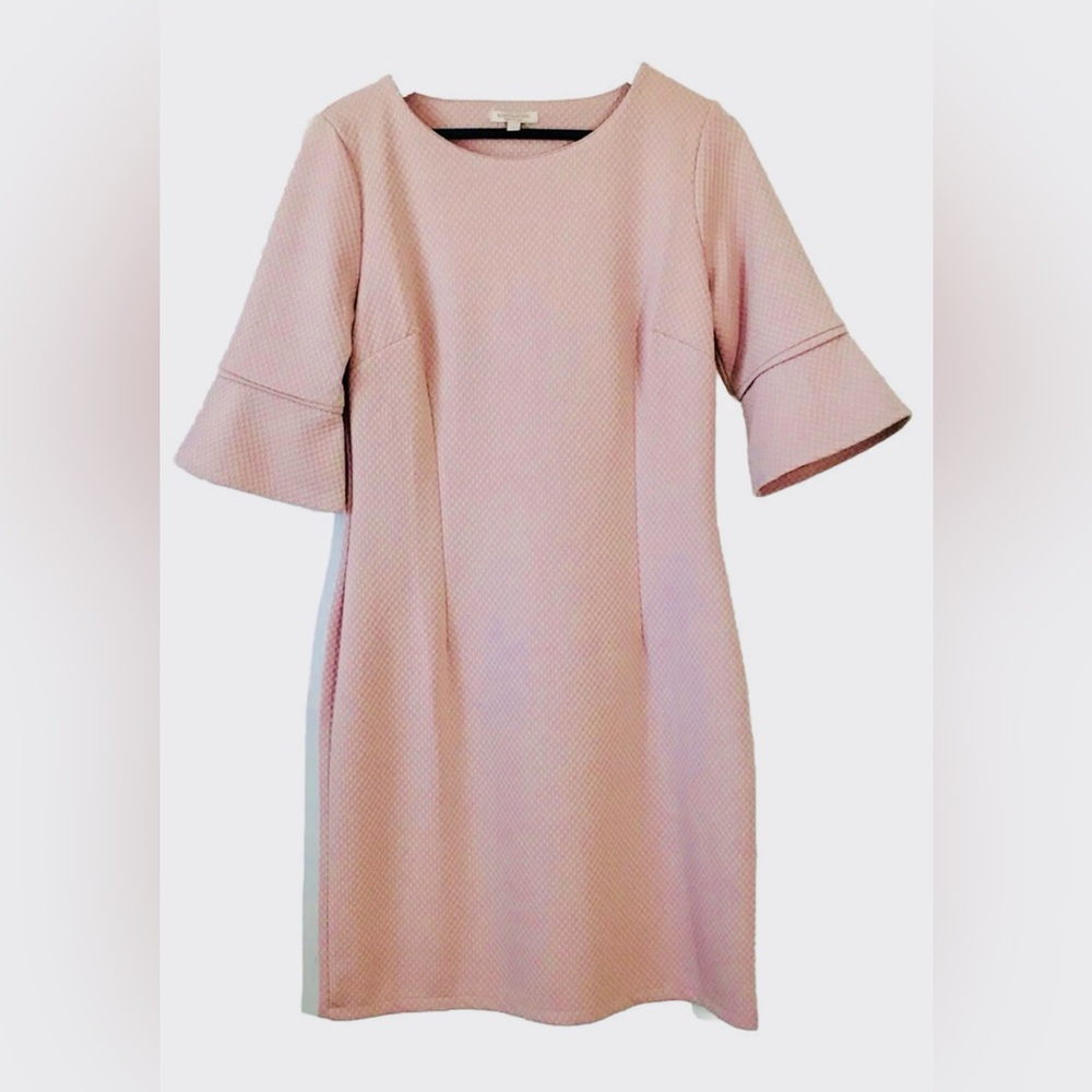NWT Marisa & Marie - Elegant Mauve/Pink Dusty Rose Textured Midi Dress - Size M
